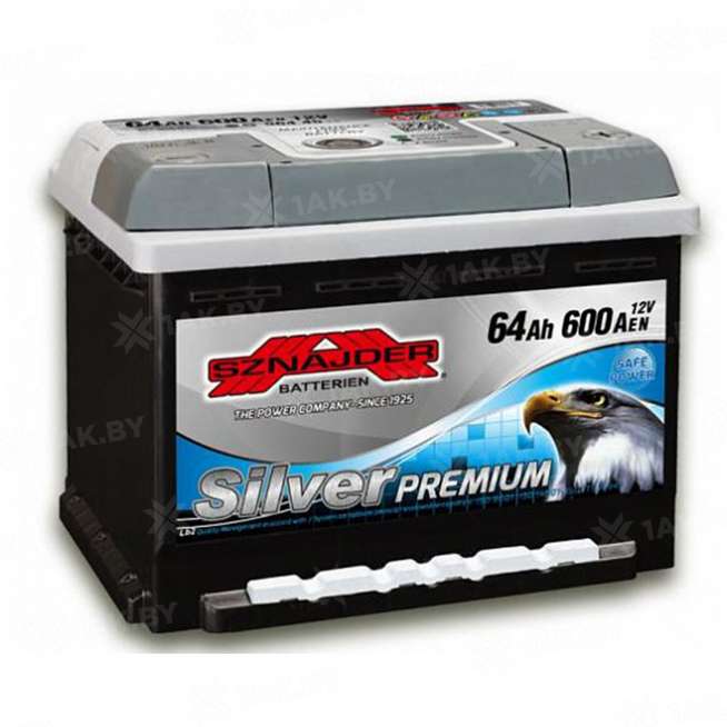Аккумулятор SZNAJDER Silver (64 Ah) 600 A, 12 V Обратная, R+ LB2 0