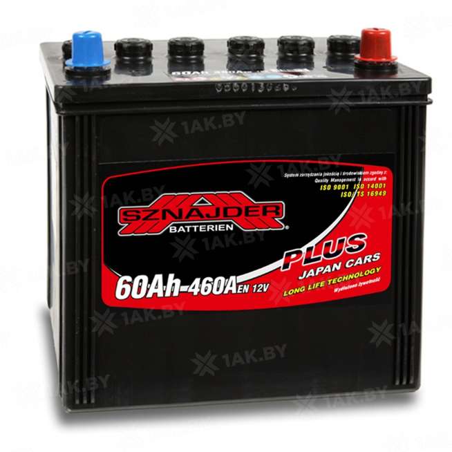 Аккумулятор SZNAJDER Plus (60 Ah) 460 A, 12 V Обратная, R+ D23 0