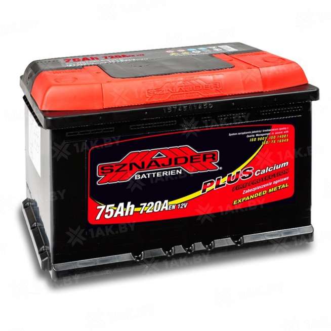 Аккумулятор SZNAJDER Plus (75 Ah) 720 A, 12 V Прямая, L+ L3 0