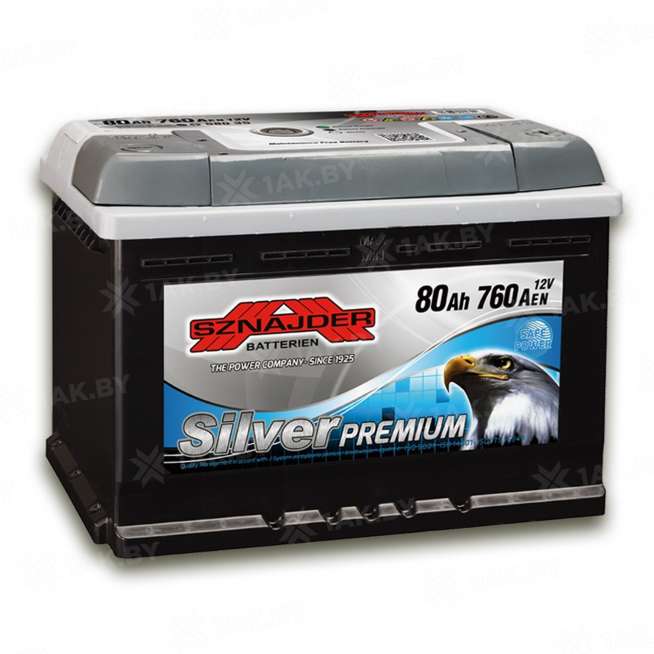 Аккумулятор SZNAJDER Silver (80 Ah) 760 A, 12 V Обратная, R+ LB3 0