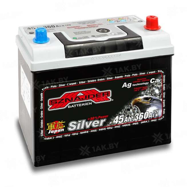 Аккумулятор SZNAJDER Silver (45 Ah) 360 A, 12 V Обратная, R+ B24 0