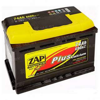 Аккумулятор ZAP PLUS (74 Ah) 680 A, 12 V Обратная, R+ L3 ZAP-574 12