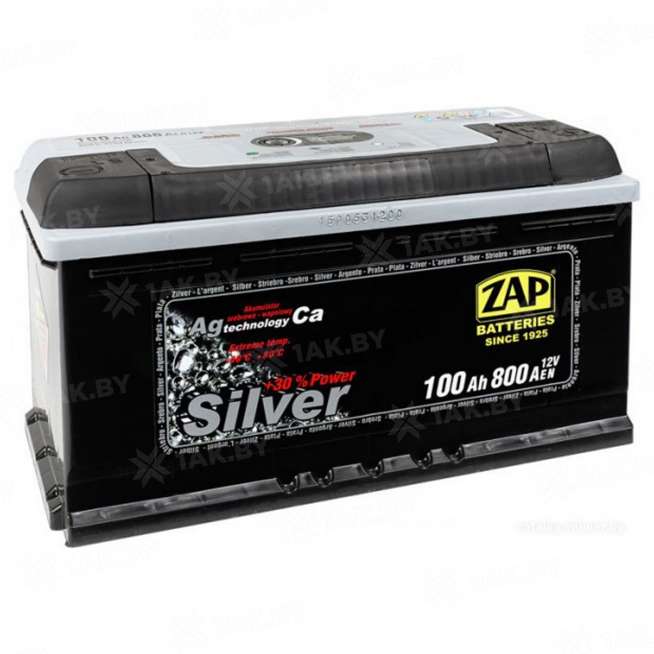Аккумулятор ZAP SILVER (100 Ah) 800 A, 12 V Обратная, R+ L5 ZAP-600 25 0