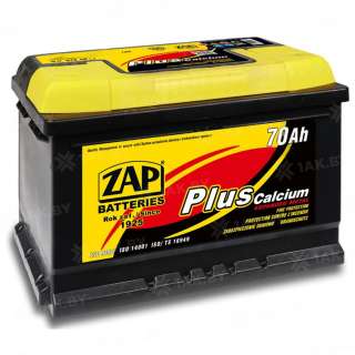 Аккумулятор ZAP PLUS (70 Ah) 610 А, 12 V Обратная, R+ LB3 ZAP-570 38