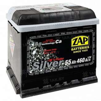 Аккумулятор ZAP SILVER (55 Ah) 460 A, 12 V Обратная, R+ L1 ZAP-555 25 0
