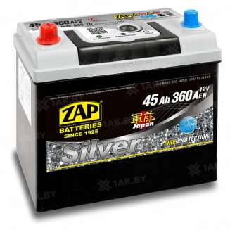 Аккумулятор ZAP SILVER (45 Ah) 360 A, 12 V Прямая, L+ ZAP 545 72 0