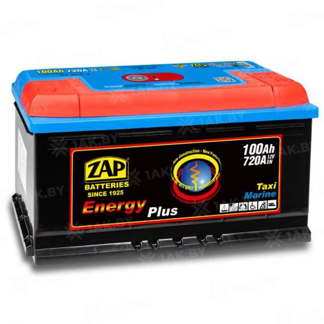 Аккумулятор ZAP ENERGY (100 Ah) 720 A, 12 V Обратная, R+ L5 ZAP-960 07 0