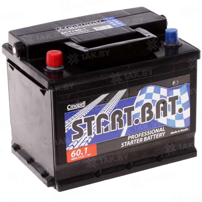 Аккумулятор СТАРТБАТ (60 Ah) 460 A, 12 V Прямая, L+ L2 SB601E 0
