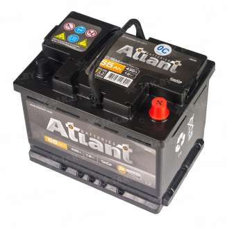 Аккумулятор ATLANT Black (55 Ah) 430 A, 12 V Обратная, R+ L2 AB550SU 1