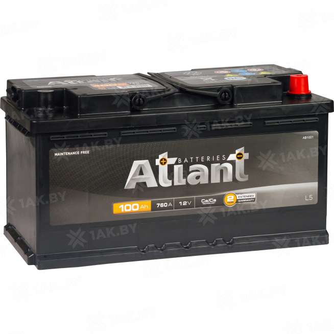 Аккумулятор ATLANT Black (100 Ah) 760 A, 12 V Обратная, R+ L5 AB1000SU 2