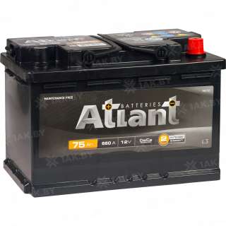 Аккумулятор ATLANT Black (75 Ah) 660 A, 12 V Обратная, R+ L3 AB750SU Аккумулятор ATLANT Black (75 Ah) 660 A, 12 V Обратная, R+ L3 AB750SU