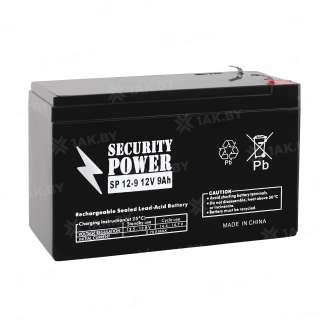 Аккумулятор SECURITY POWER для ИБП, детского электромобиля, эхолота (9 Ah,12 V) AGM 150x65x92 2.2 кг Аккумулятор SECURITY POWER для ИБП, детского электромобиля, эхолота (9 Ah,12 V) AGM 150x65x92 2.2 кг