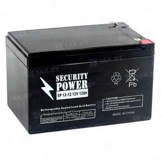 Аккумулятор SECURITY POWER для ИБП, детского электромобиля, эхолота (12 Ah,12 V) AGM 151x98x94 2.7 кг Аккумулятор SECURITY POWER для ИБП, детского электромобиля, эхолота (12 Ah,12 V) AGM 151x98x94 2.7 кг