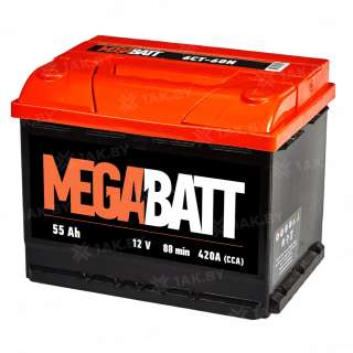 Аккумулятор MEGA BATT (55 Ah) 420 A, 12 V Прямая, L+ L2 Аккумулятор MEGA BATT (55 Ah) 420 A, 12 V Прямая, L+ L2