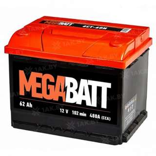 Аккумулятор MEGA BATT (62 Ah) 480 A, 12 V Прямая, L+ L2 Аккумулятор MEGA BATT (62 Ah) 480 A, 12 V Прямая, L+ L2