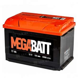 Аккумулятор MEGA BATT (77 Ah) 680 A, 12 V Прямая, L+ L4 0