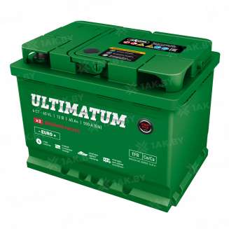 Аккумулятор ULTIMATUM Euro (60 Ah) 550 A, 12 V Обратная, R+ L2 0