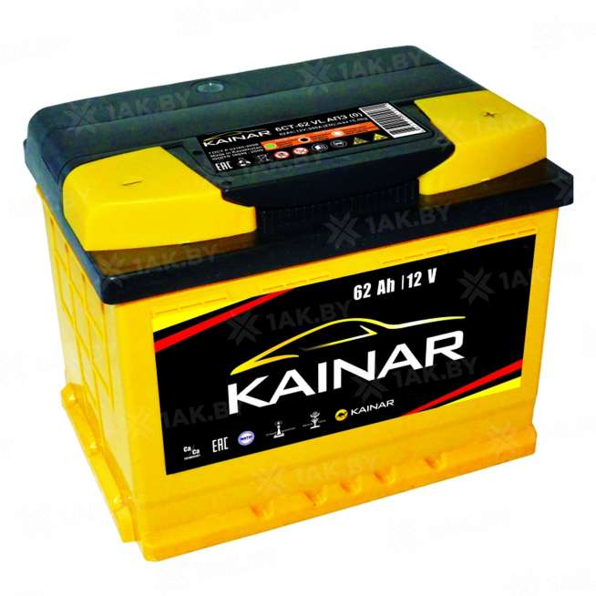 Аккумулятор KAINAR (62 Ah) 580 А, 12 V Обратная, R+ L2 0
