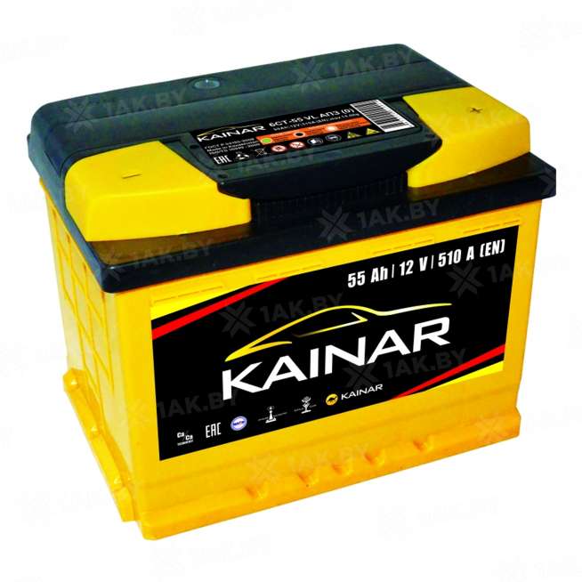 Аккумулятор KAINAR (55 Ah) 510 A, 12 V Обратная, R+ L2 0