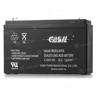 Аккумулятор CASIL для ИБП, детского электромобиля, эхолота (12 Ah,6 V) AGM 151x50x94 1.85 кг Аккумулятор CASIL для ИБП, детского электромобиля, эхолота (12 Ah,6 V) AGM 151x50x94 1.85 кг