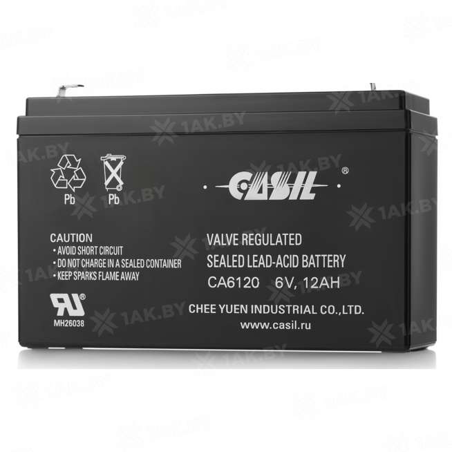 Аккумулятор CASIL для ИБП, детского электромобиля, эхолота (12 Ah,6 V) AGM 151x50x94 1.85 кг 0