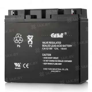 Аккумулятор CASIL для ИБП, детского электромобиля, эхолота (18 Ah,12 V) AGM 181x77x167 6.2 кг Аккумулятор CASIL для ИБП, детского электромобиля, эхолота (18 Ah,12 V) AGM 181x77x167 6.2 кг