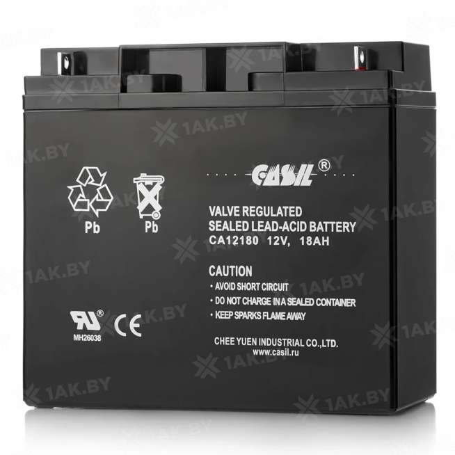 Аккумулятор CASIL для ИБП, детского электромобиля, эхолота (18 Ah,12 V) AGM 181x77x167 6.2 кг 0
