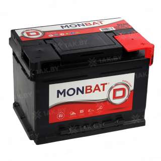 Аккумулятор MONBAT (62 Ah) 560 А, 12 V Обратная, R+ LB2 Аккумулятор MONBAT (62 Ah) 560 А, 12 V Обратная, R+ LB2