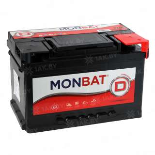 Аккумулятор MONBAT (77 Ah) 730 A, 12 V Обратная, R+ LB3 Аккумулятор MONBAT (77 Ah) 730 A, 12 V Обратная, R+ LB3
