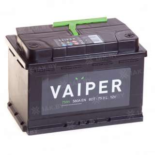Аккумулятор VAIPER (75 Ah) 580 А, 12 V Обратная, R+ L3 Аккумулятор VAIPER (75 Ah) 580 А, 12 V Обратная, R+ L3