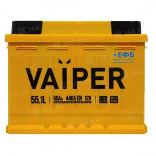 Аккумулятор VAIPER EFB+ (55 Ah) 440 A, 12 V Обратная, R+ L2