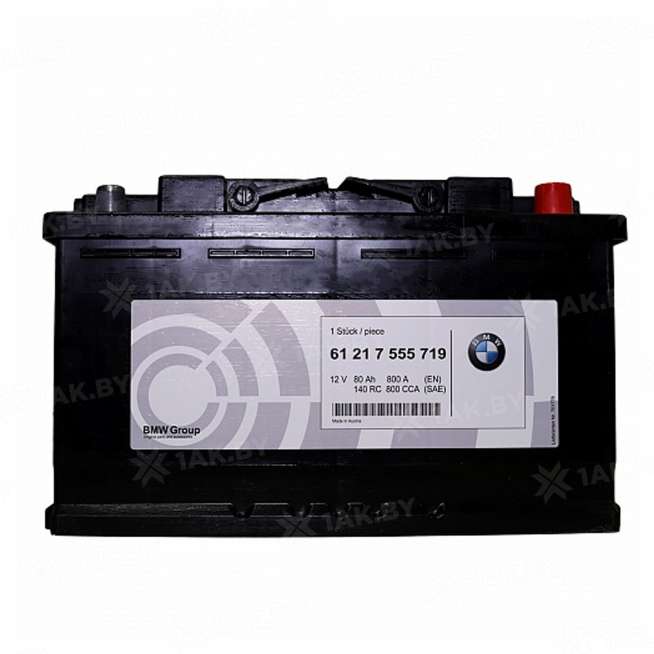 Аккумулятор BMW (80 Ah) 800 A, 12 V Обратная, R+ L4 0