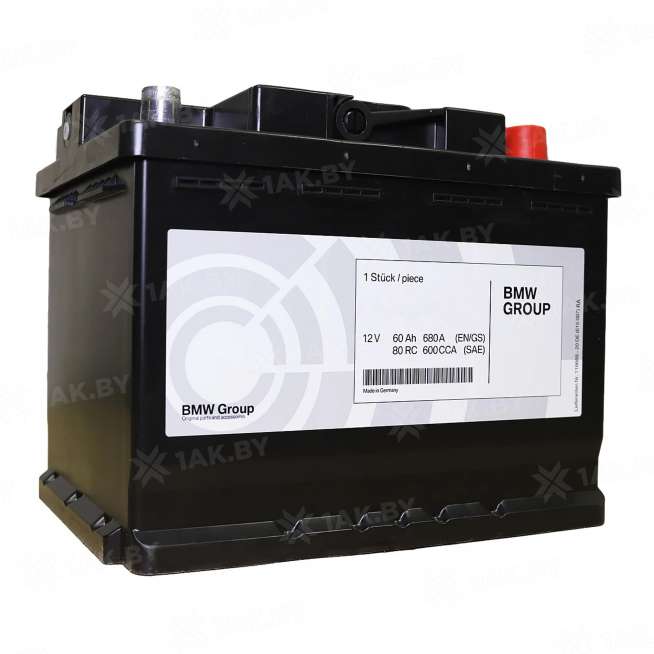 Аккумулятор BMW (60 Ah) 680 A, 12 V Обратная, R+ L2 0