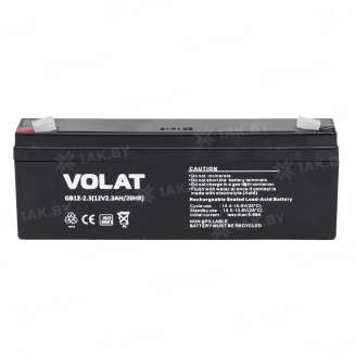 Аккумулятор VOLAT для ИБП, детского электромобиля, эхолота (2.3 Ah,12 V) AGM 178x35x61 0.8 кг 0