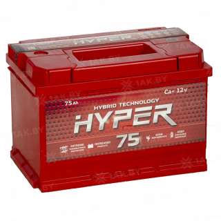 Аккумулятор HYPER (75 Ah) 740 A, 12 V Обратная, R+ L3