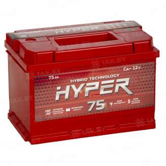 Аккумулятор HYPER (75 Ah) 740 A, 12 V Обратная, R+ L3 0