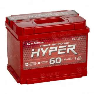 Аккумулятор HYPER (60 Ah) 600 A, 12 V Обратная, R+ L2