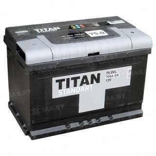 Аккумулятор Titan Standart (75 Ah) 700 A, 12 V Обратная, R+ L3 Аккумулятор Titan Standart (75 Ah) 700 A, 12 V Обратная, R+ L3