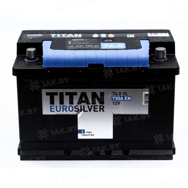 Аккумулятор Titan Euro (76 Ah) 730 A, 12 V Прямая, L+ L3 0