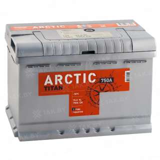 Аккумулятор Titan Arctic (75 Ah) 750 A, 12 V Обратная, R+ L3