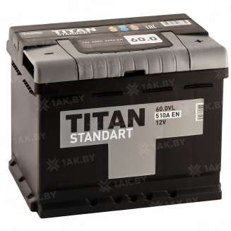 Аккумулятор Titan Standart (60 Ah) 510 A, 12 V Прямая, L+ L2 0
