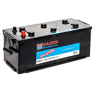 Аккумулятор HAGEN CП (190 Ah) 1000 A, 12 V Прямая, L+ D5 69010