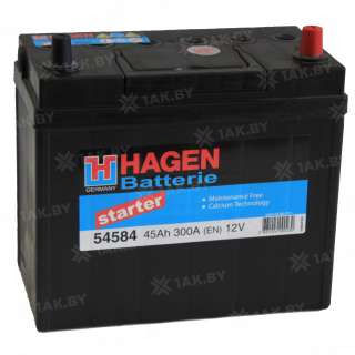 Аккумулятор HAGEN PL (45 Ah) 300 A, 12 V Обратная, R+ 54584