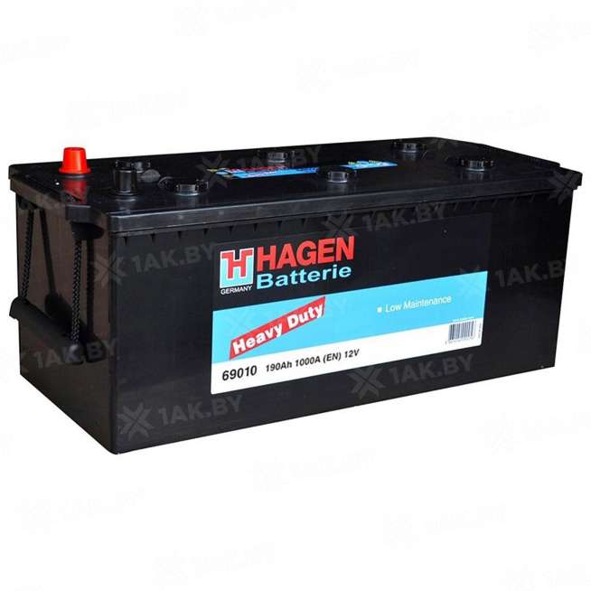 Аккумулятор HAGEN CП (190 Ah) 1000 A, 12 V Обратная, R+ D5 69011 0