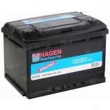 Аккумулятор HAGEN CП (74 Ah) 680 A, 12 V Обратная, R+ 57412