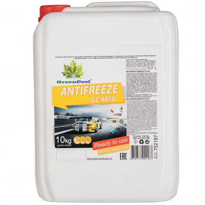 Антифриз готовый к применению GreenCool Antifreeze GC4010 жёлтый, 10кг, Беларусь 3