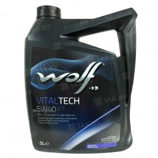 масло моторное WOLF VitalTech 5W-40, 5 л масло моторное WOLF VitalTech 5W-40, 5 л