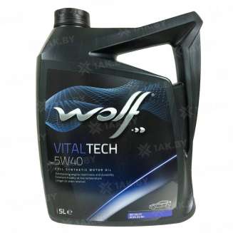 масло моторное WOLF VitalTech 5W-40, 5 л 0