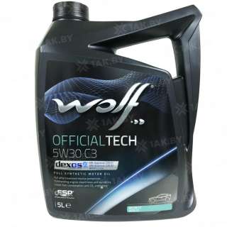 Масло моторное WOLF OFFICIALTECH 5W30 C3 5л., Бельгитя