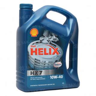 Масло моторное Shell Helix HX7 10W-40 API SN/CF; ACEA A3/B3, A3/B4, 4л Масло моторное Shell Helix HX7 10W-40 API SN/CF; ACEA A3/B3, A3/B4, 4л